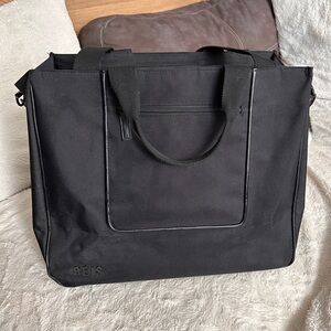 BEIS Black East West Work Tote Bag